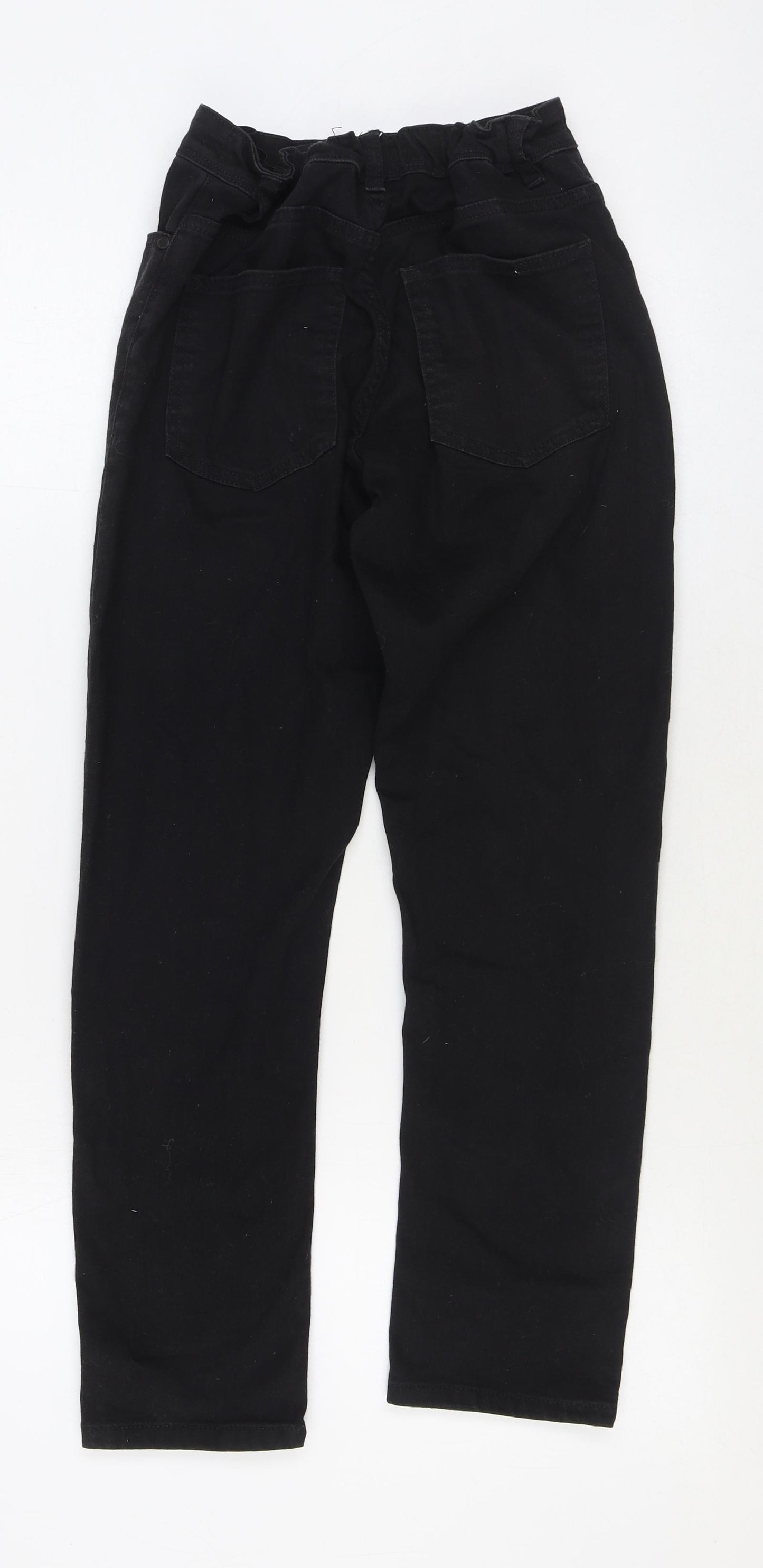 NEXT Boys Black Cotton Straight Jeans Size 11 Years Regular Zip