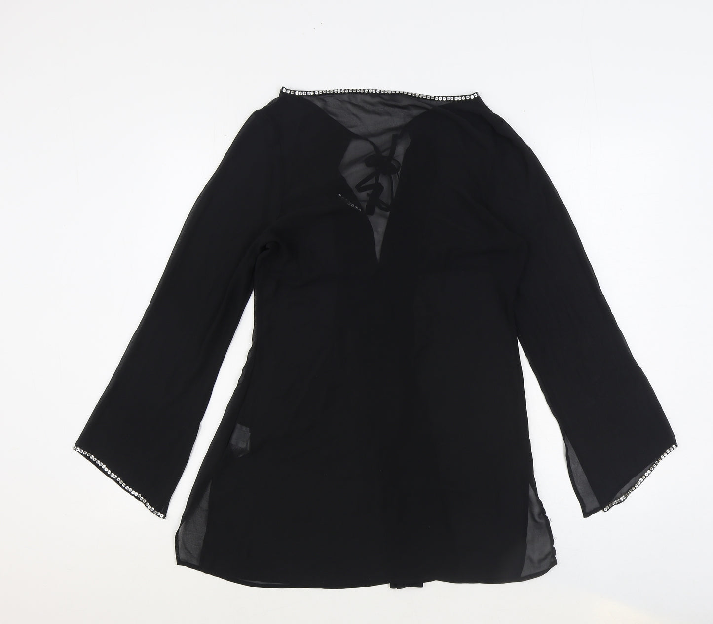 NEXT Womens Black 100% Polyester Cover Up Size 10