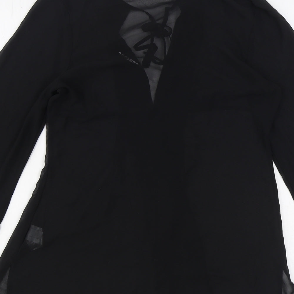 NEXT Womens Black 100% Polyester Cover Up Size 10