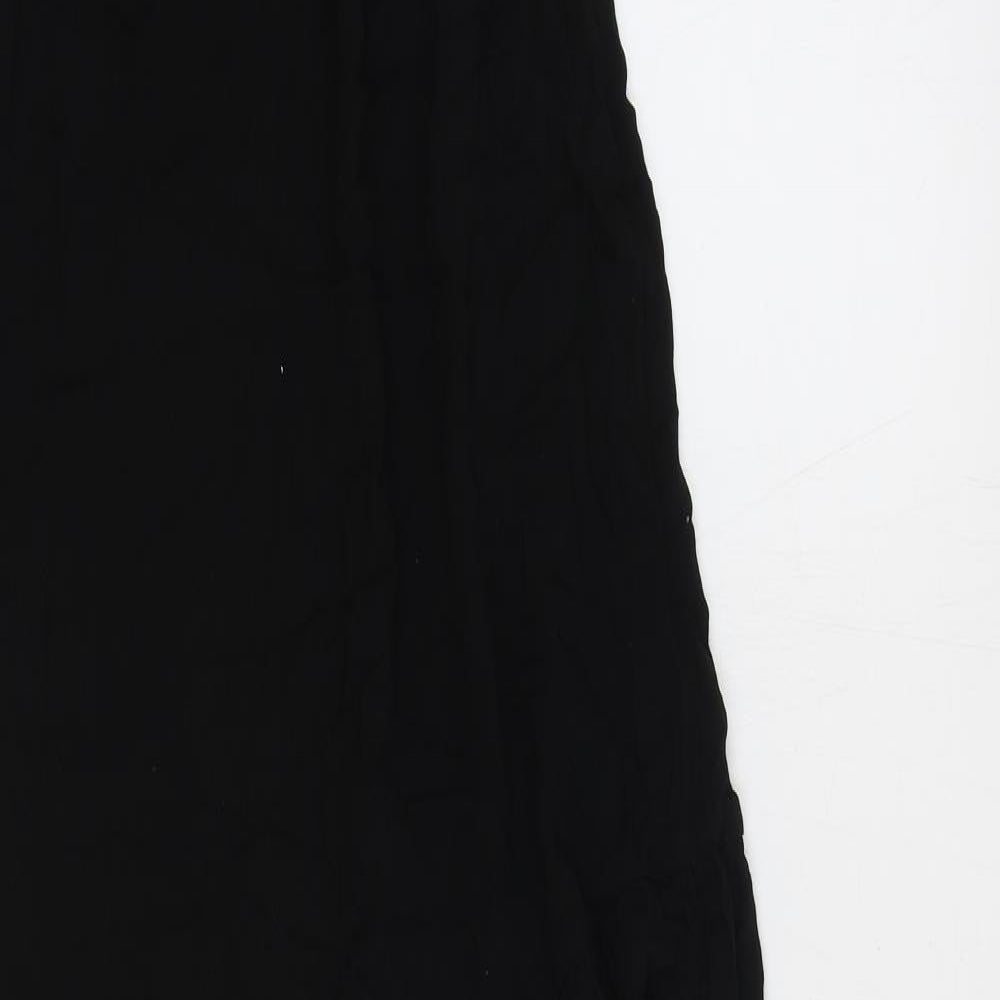 Marks and Spencer Womens Black Polyester Maxi Size 12 Round Neck Pullover