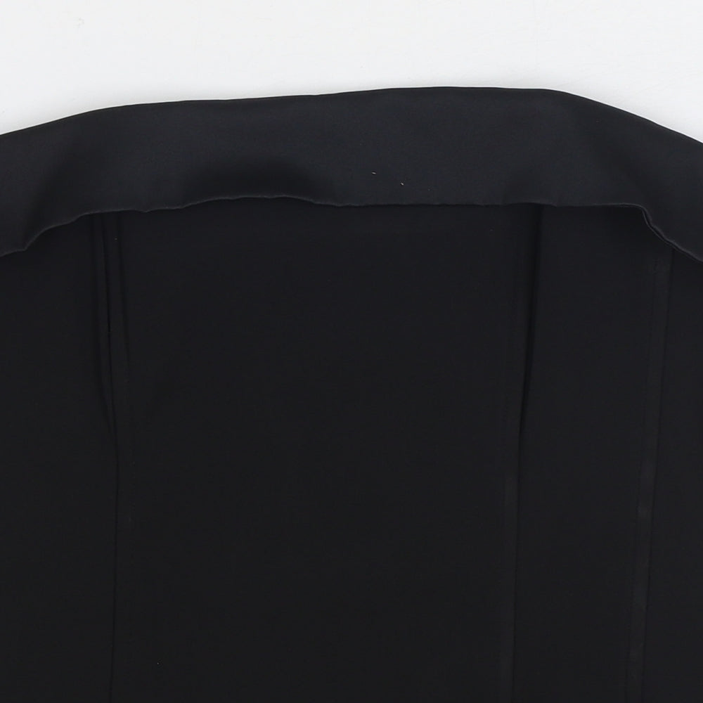 H&M Womens Black Polyester Cropped Blouse Size 16 Off the Shoulder - Corset Bandeau