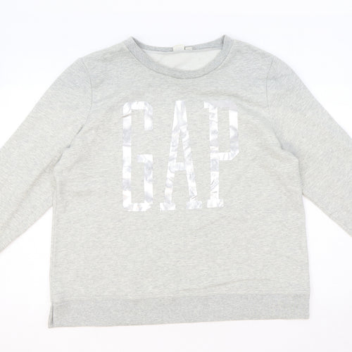 Gap Womens Grey Polyester Pullover Sweatshirt Size M Pullover