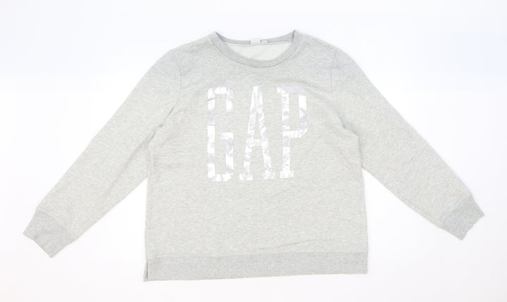 Gap Womens Grey Polyester Pullover Sweatshirt Size M Pullover