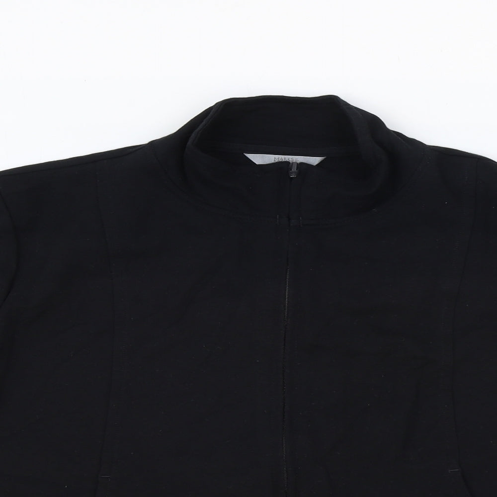 Marks and Spencer Womens Black Jacket Size 12 Zip