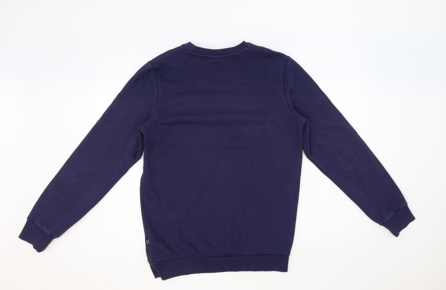 PUMA Womens Blue Cotton Pullover Sweatshirt Size XS Pullover