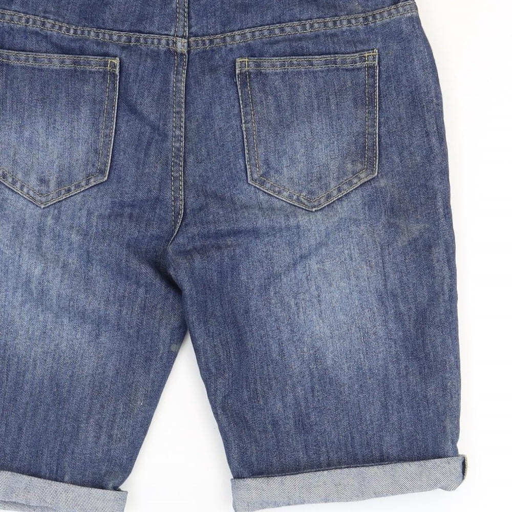 Primark Girls Blue Cotton Bermuda Shorts Size 12-13 Years Regular Zip