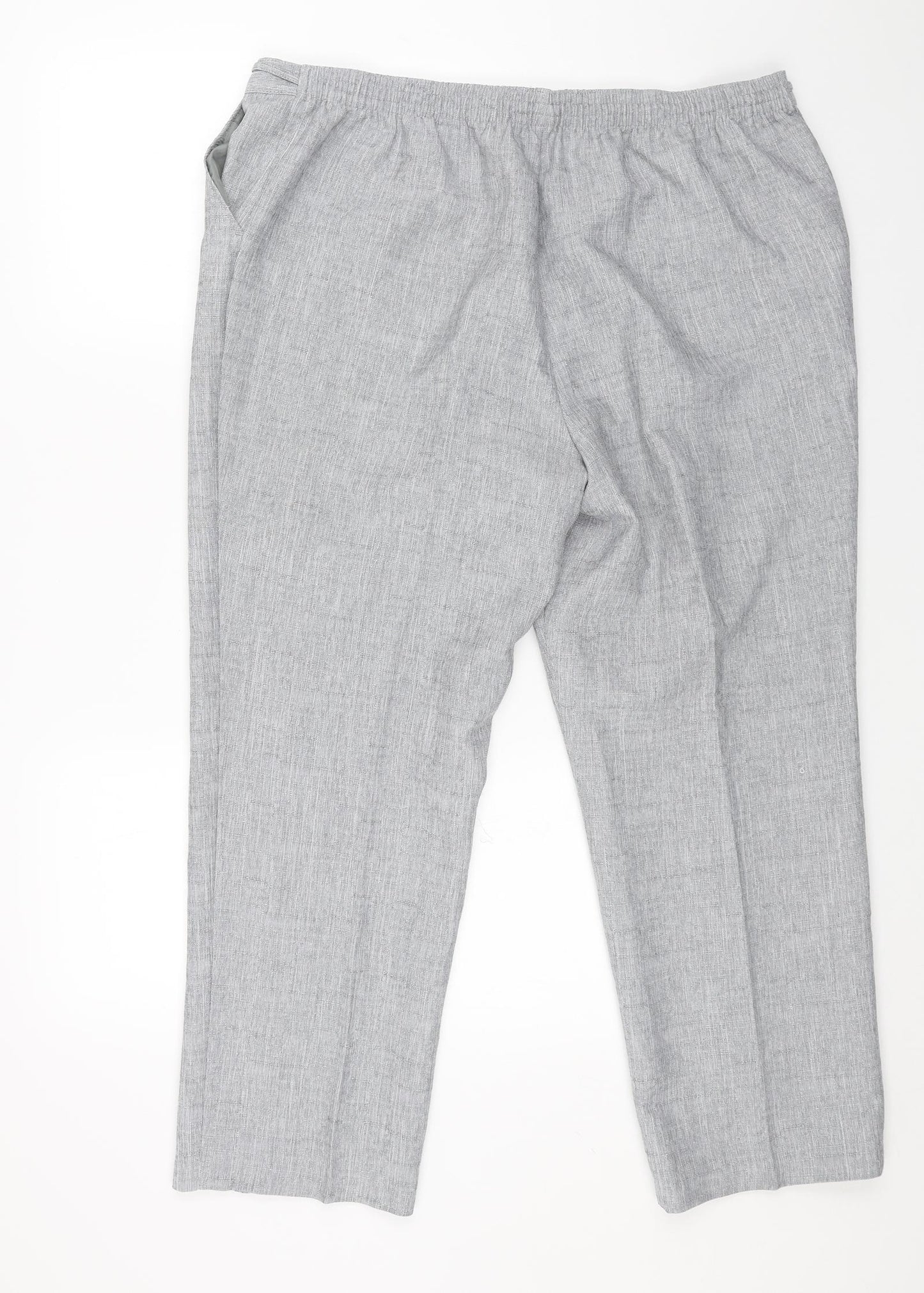 Marks and Spencer Womens Grey Polyester Dress Pants Trousers Size 18 L24 in Regular