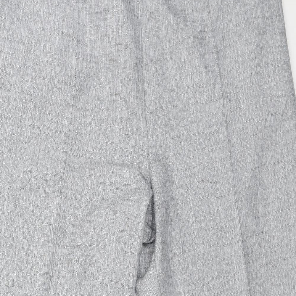 Marks and Spencer Womens Grey Polyester Dress Pants Trousers Size 18 L24 in Regular