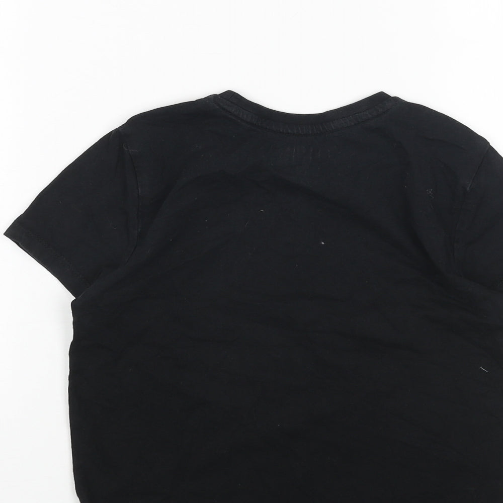 Fortnite Boys Black Cotton Basic T-Shirt Size XS Round Neck Pullover