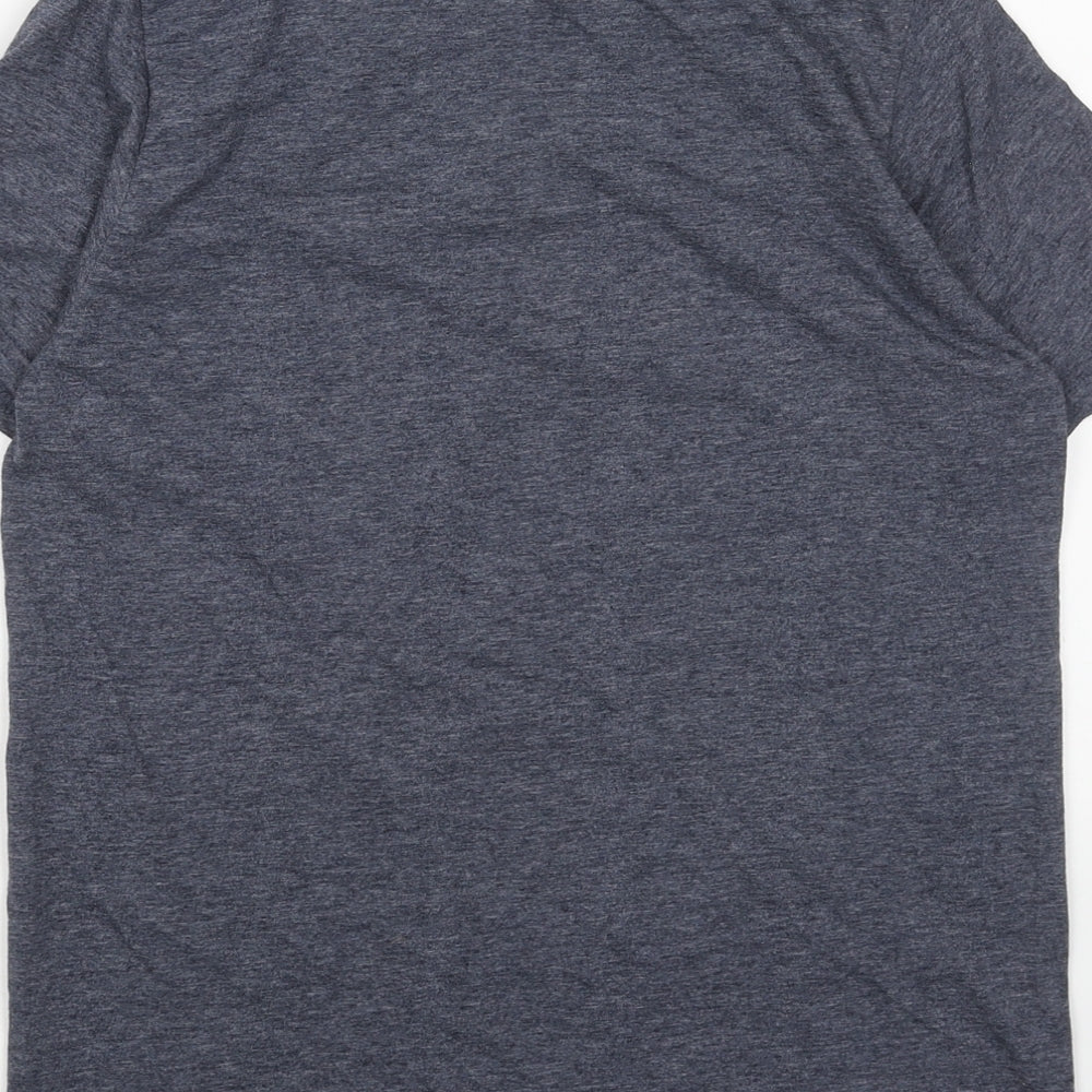 Gildan Mens Blue Cotton T-Shirt Size S Round Neck