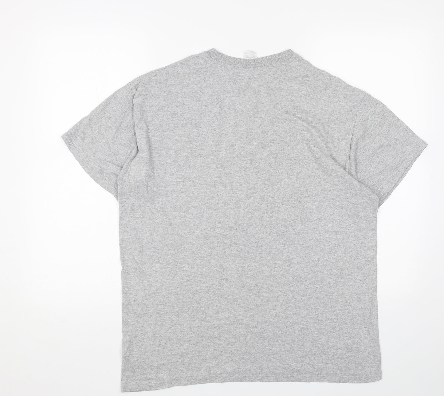 Gildan Womens Grey Cotton Basic T-Shirt Size L Scoop Neck - Nubiyan Twist