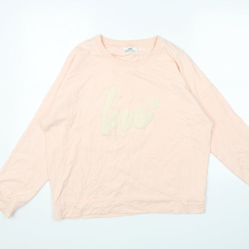 Wallis Womens Pink Viscose Pullover Sweatshirt Size M Pullover - Love