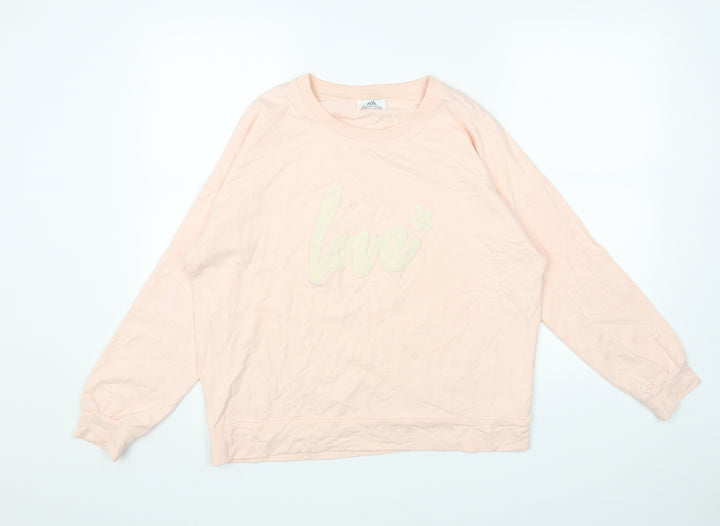 Wallis Womens Pink Viscose Pullover Sweatshirt Size M Pullover - Love