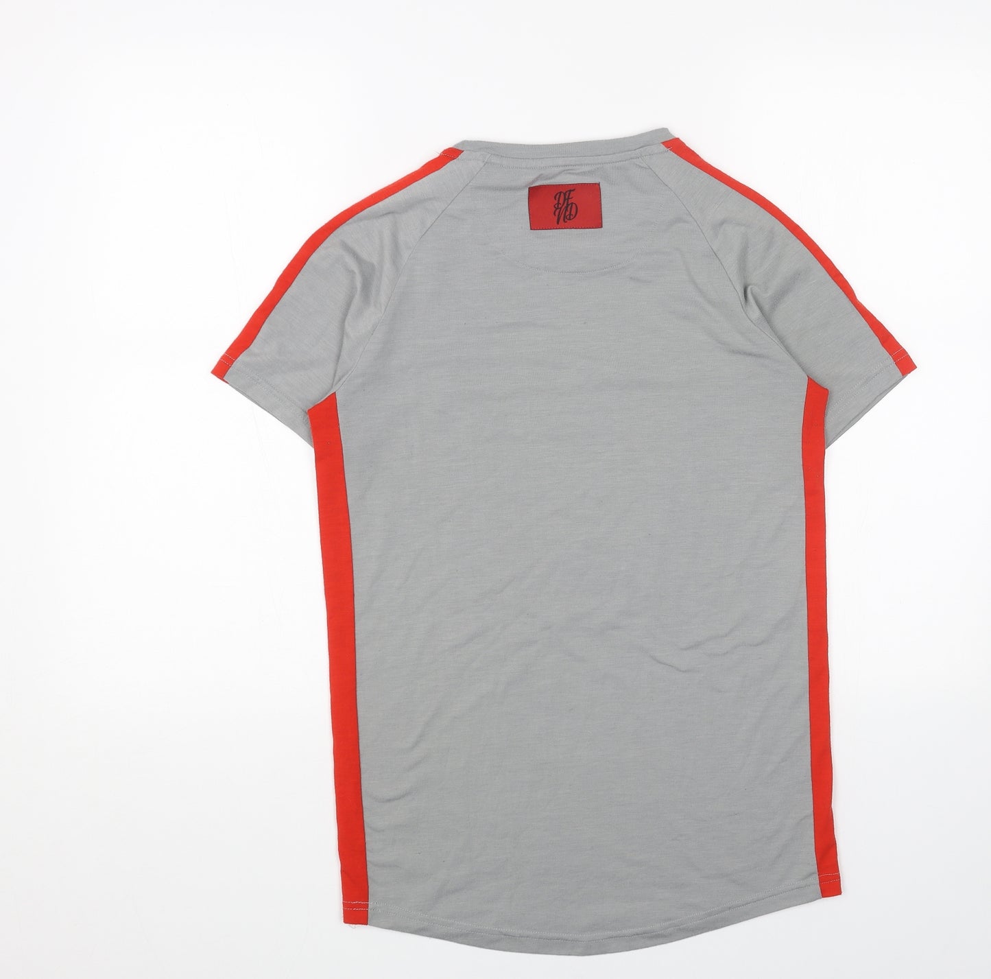 dfnd Mens Grey Cotton T-Shirt Size XS Round Neck
