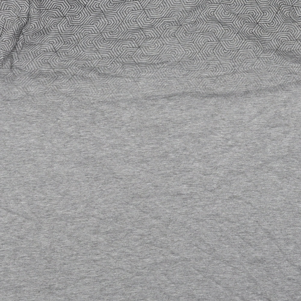 Fluid Mens Grey Cotton T-Shirt Size XL Round Neck