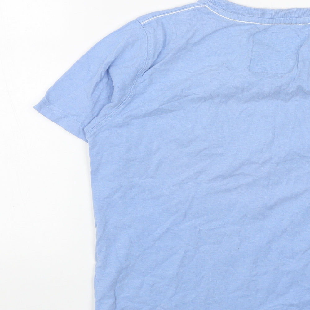 Manchester City FC Mens Blue Cotton T-Shirt Size S Round Neck