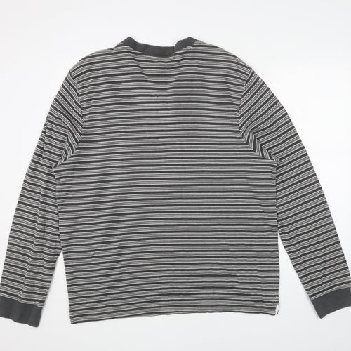 George Womens Grey Striped Cotton Pullover Sweatshirt Size XL Pullover