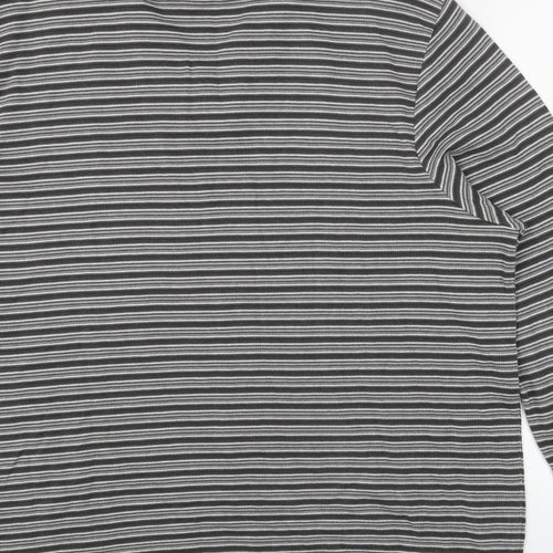 George Womens Grey Striped Cotton Pullover Sweatshirt Size XL Pullover