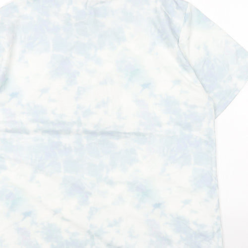 Adolescent Womens Blue Cotton Basic T-Shirt Size M Scoop Neck - Slow Down