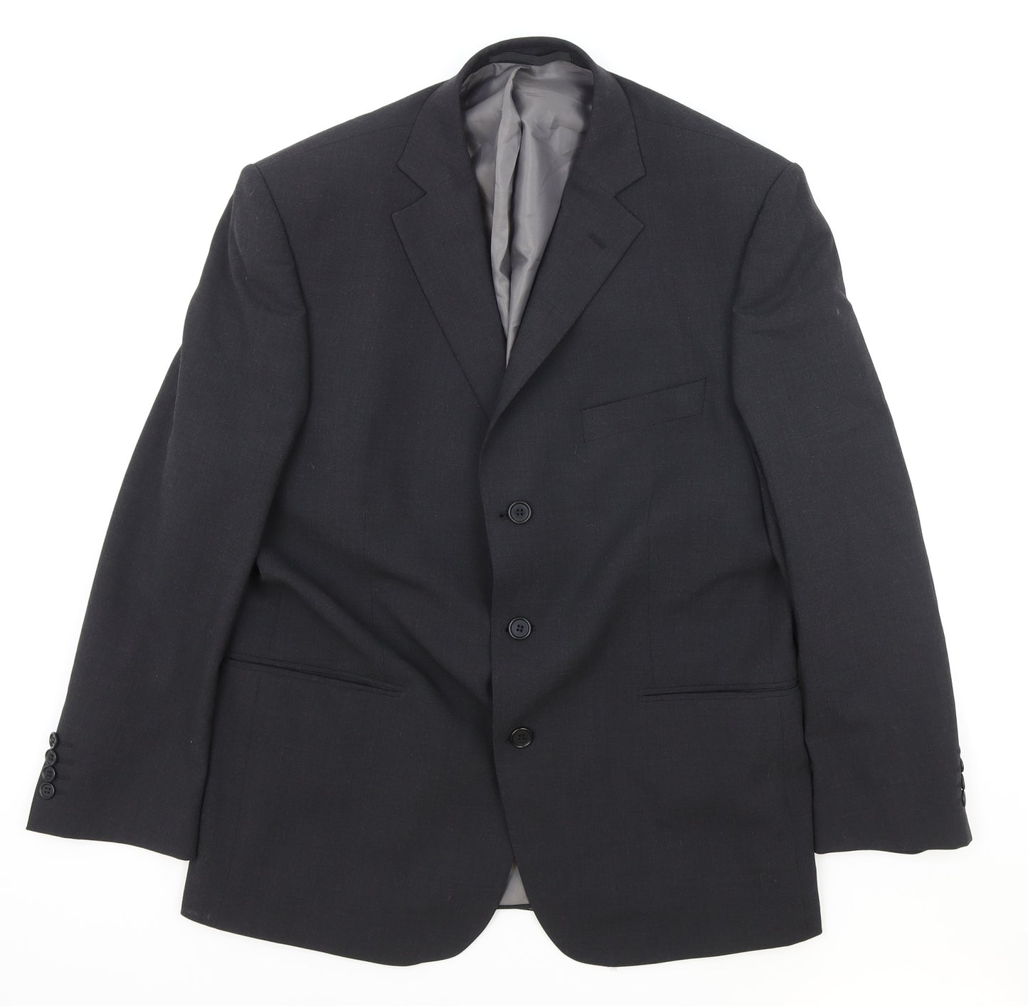 Marks and Spencer Mens Grey Polyester Jacket Suit Jacket Size 42 Regular