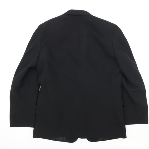 Lincroft Mens Black Polyester Jacket Suit Jacket Size 40 Regular