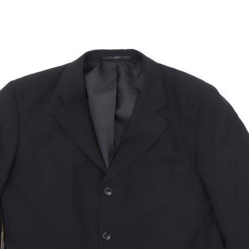 Lincroft Mens Black Polyester Jacket Suit Jacket Size 40 Regular