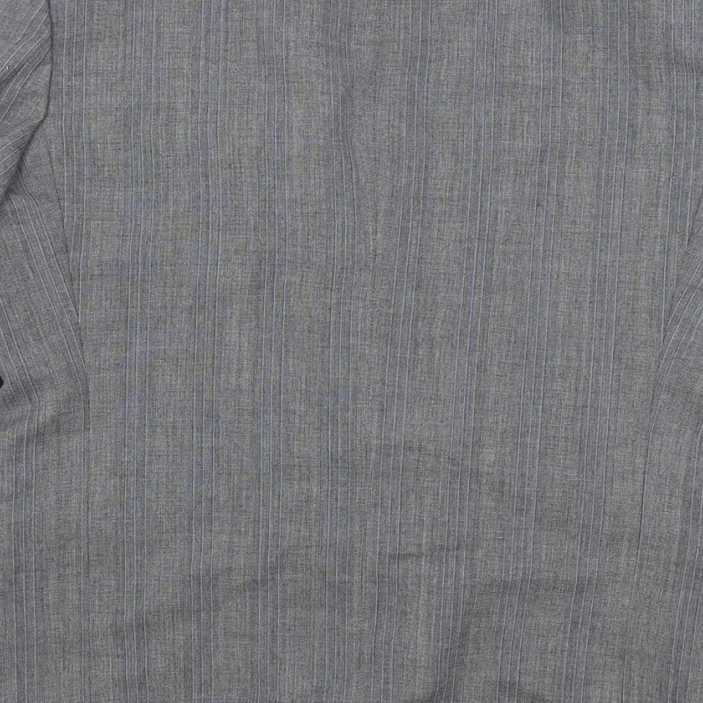 St Michael Mens Grey Striped Wool Jacket Suit Jacket Size 40 Regular
