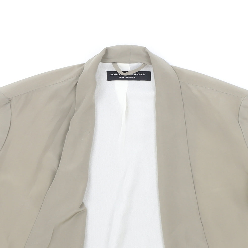 Dorothy Perkins Womens Beige Jacket Blazer Size 10