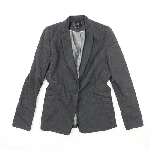 NEXT Womens Grey Polyester Jacket Blazer Size 10