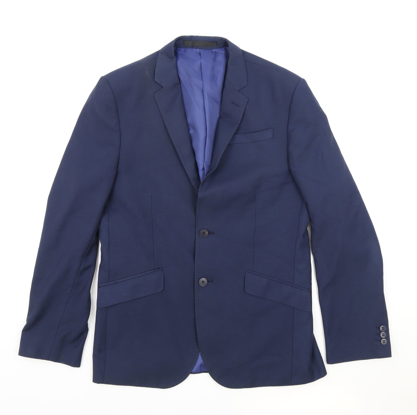 Marks and Spencer Mens Blue Polyester Jacket Suit Jacket Size M Regular