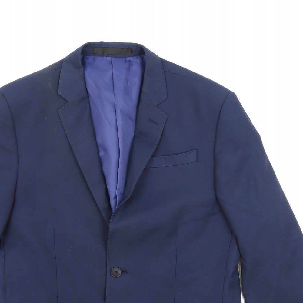 Marks and Spencer Mens Blue Polyester Jacket Suit Jacket Size M Regular