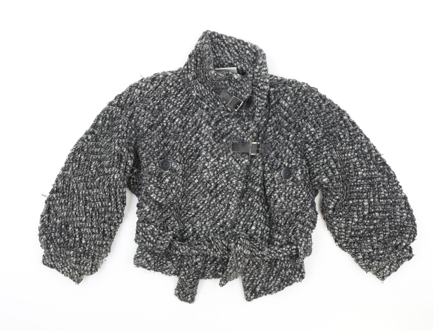 NEXT Girls Grey Jacket Coatigan Size 9 Years Buckle