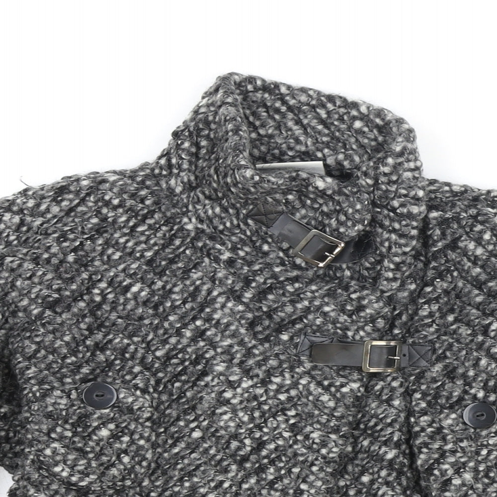 NEXT Girls Grey Jacket Coatigan Size 9 Years Buckle