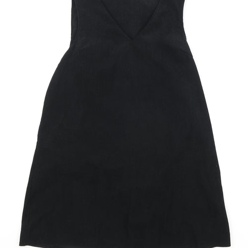 SheIn Womens Black Polyester Shift Size L V-Neck Pullover