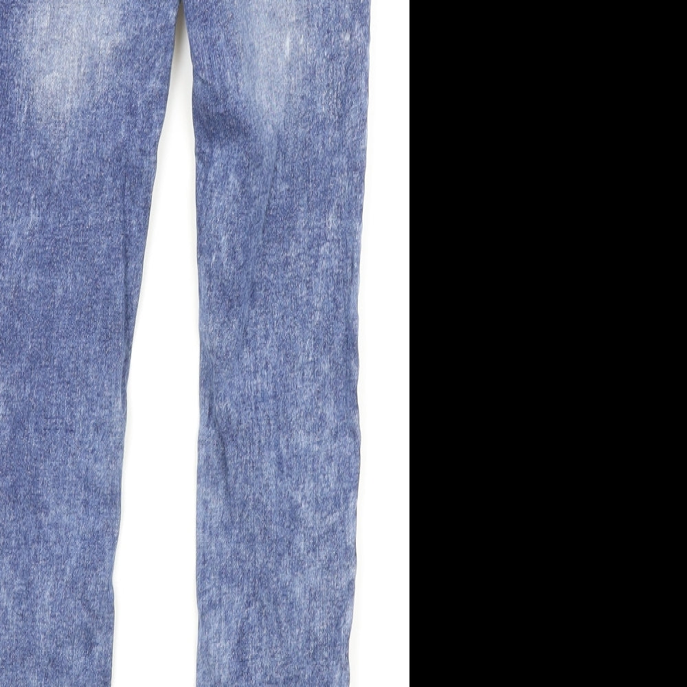 Preworn Boys Blue Cotton Skinny Jeans Size 11-12 Years Regular Zip