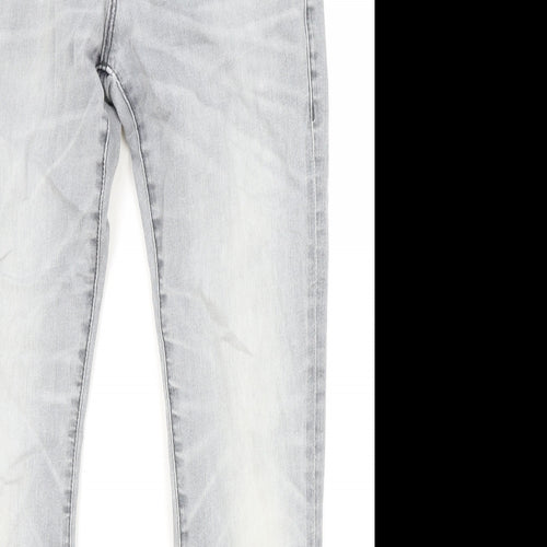 TOM TAILOR Mens Grey Cotton Straight Jeans Size 30 in Regular Zip