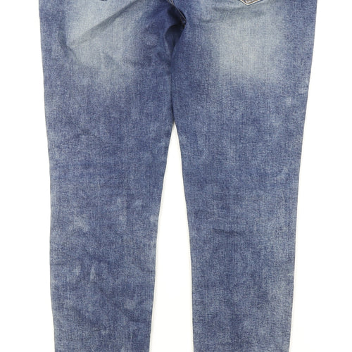 Glamorous Womens Blue Cotton Skinny Jeans Size M L31.5 in Regular Zip