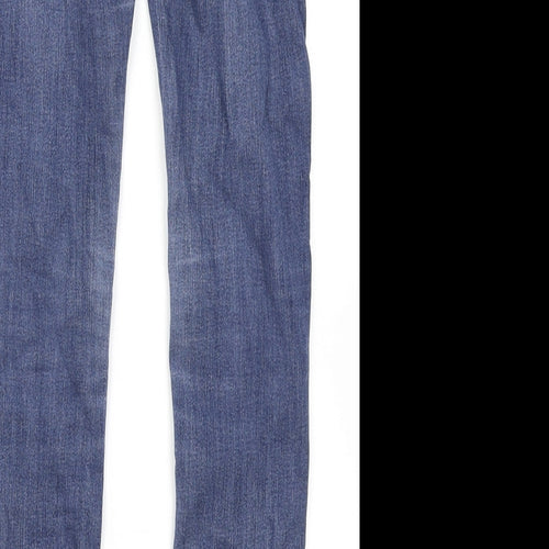 Gap Girls Blue Cotton Skinny Jeans Size 10 Years Regular Button
