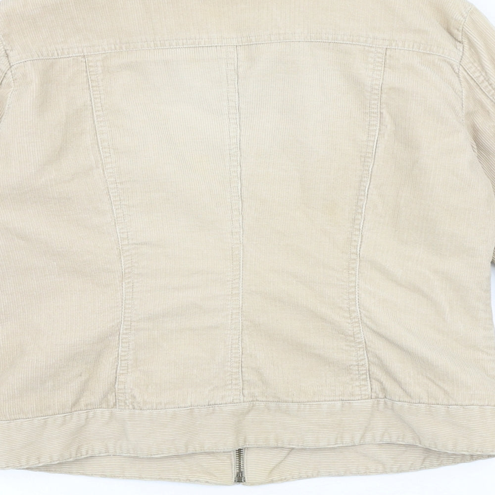 Principles Womens Beige Jacket Size 12 Zip