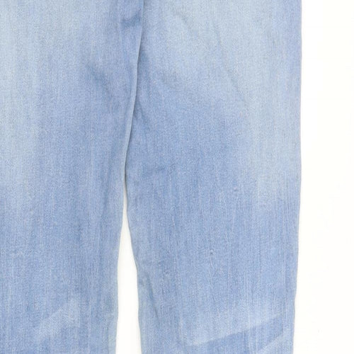 alcott Womens Blue Cotton Straight Jeans Size 30 in Slim Zip