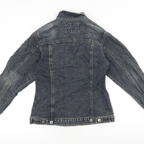 Helen Womens Blue Jacket Size 4 Button