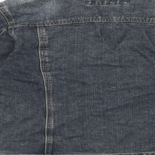 Helen Womens Blue Jacket Size 4 Button