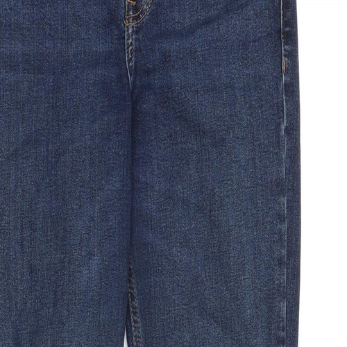 Topshop Womens Blue Cotton Skinny Jeans Size 26 in Slim Zip