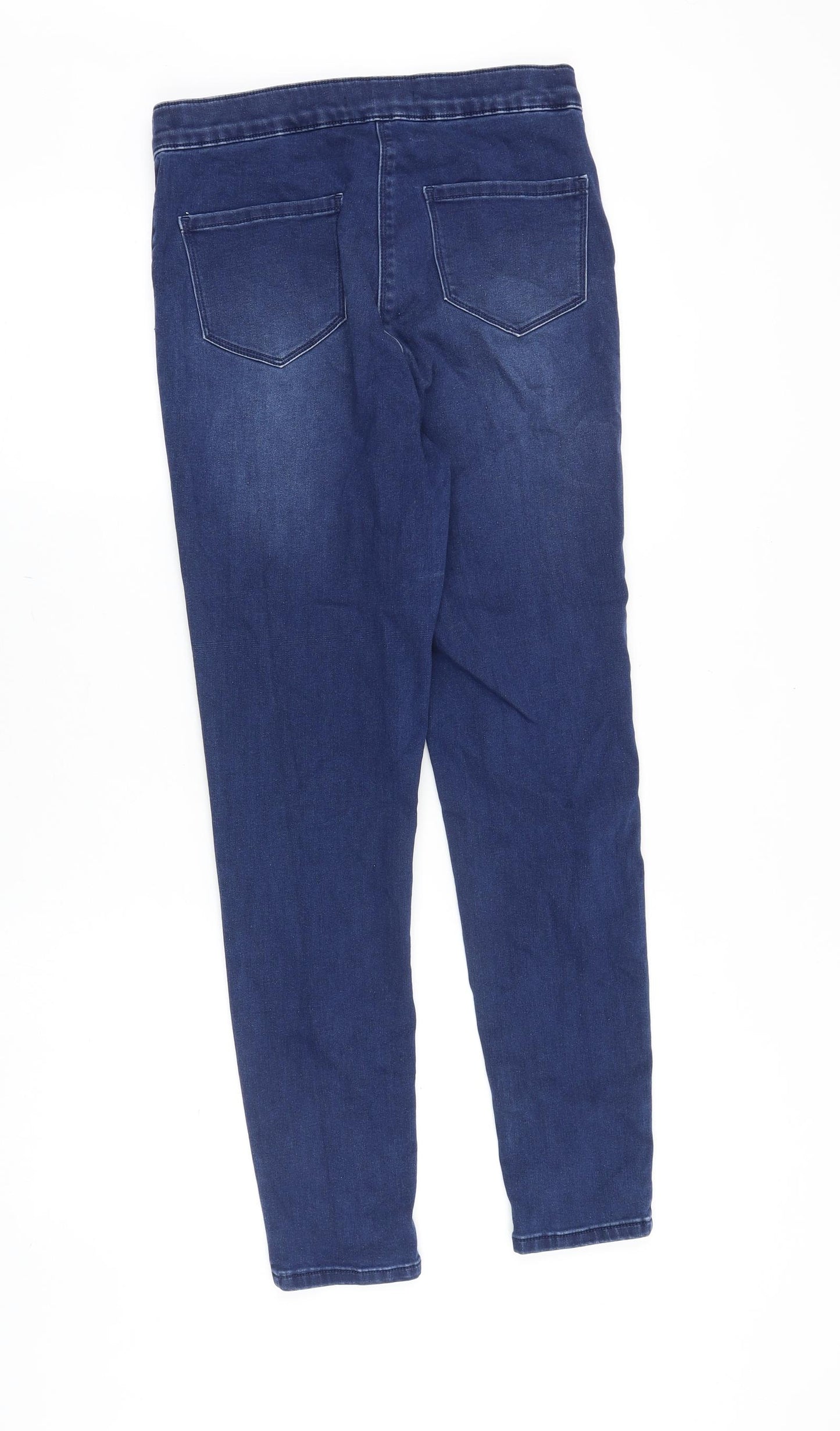 George Womens Blue Cotton Skinny Jeans Size 12 Slim Zip