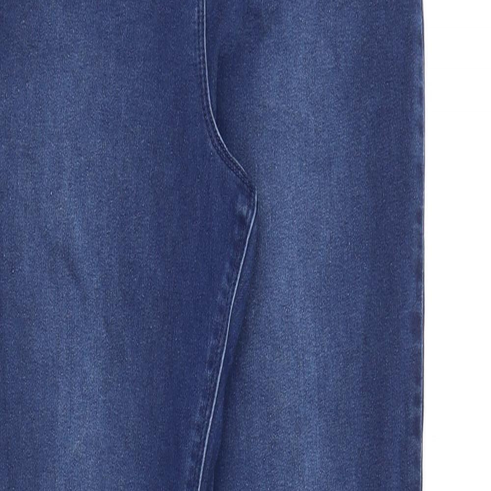 George Womens Blue Cotton Skinny Jeans Size 12 Slim Zip