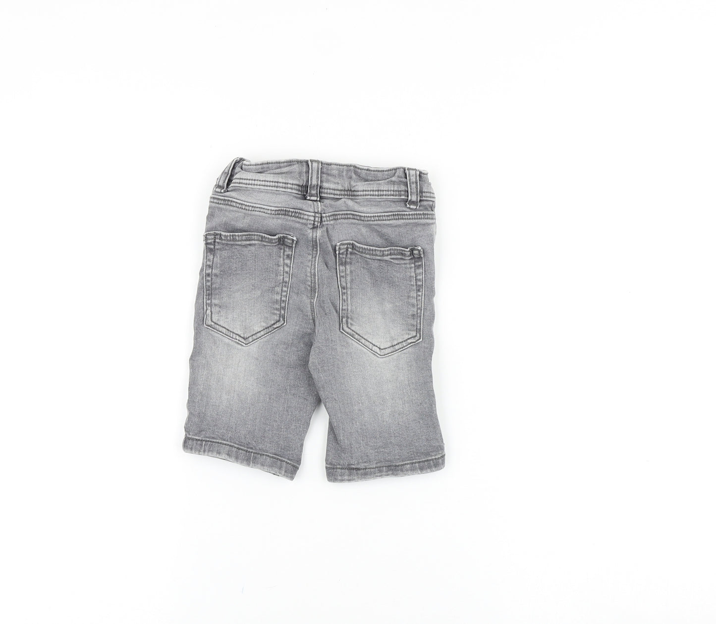 Denim & Co. Boys Grey Cotton Cropped Jeans Size 2-3 Years Regular Snap