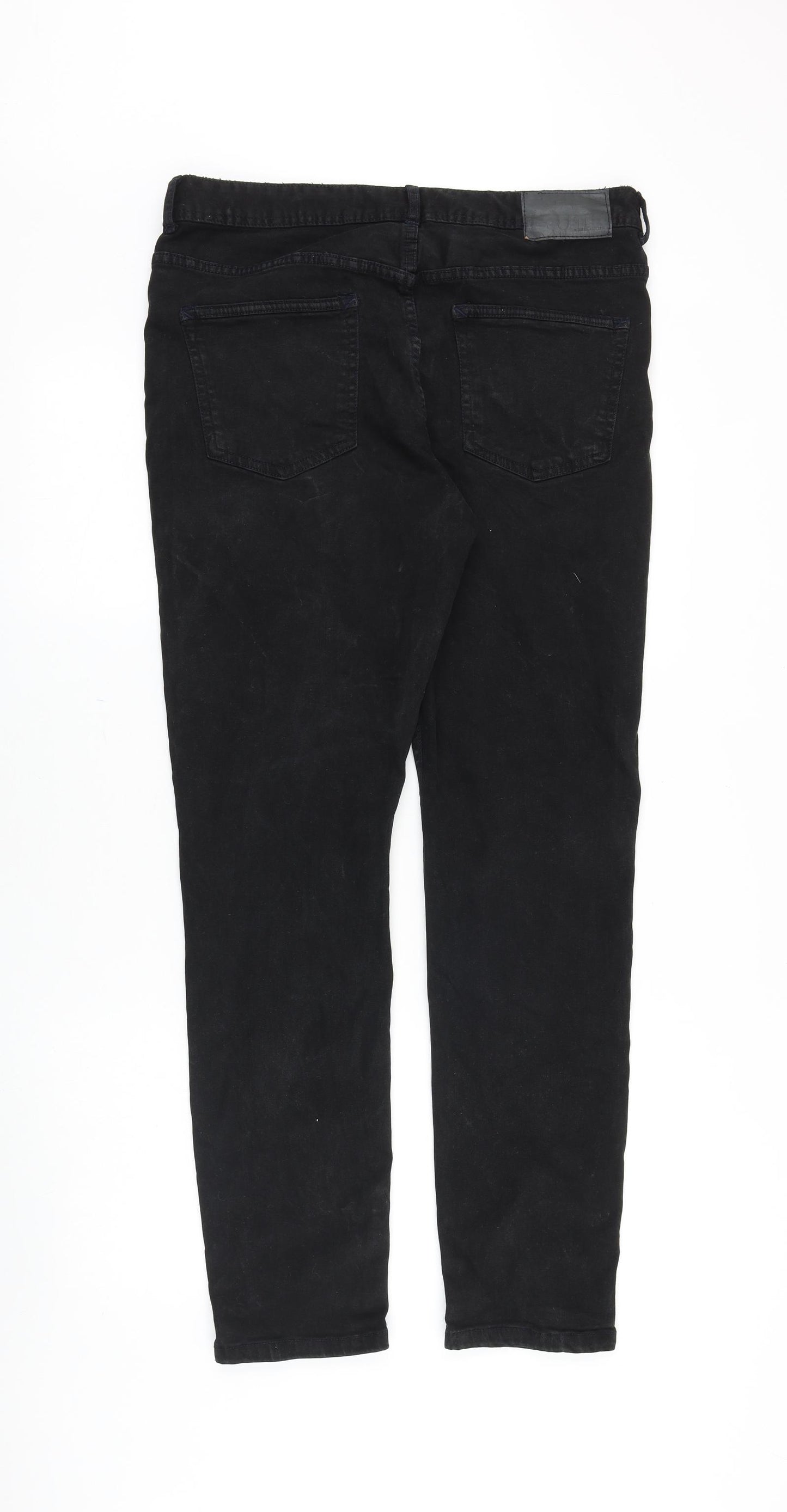 Denim & Co. Mens Black Cotton Skinny Jeans Size 34 in Regular Zip