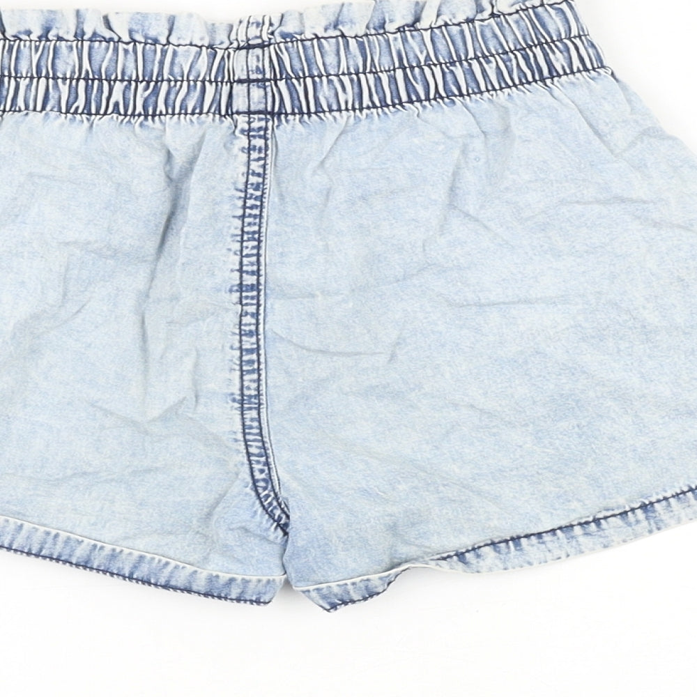 Nutmeg Girls Blue Cotton Culotte Shorts Size 8-9 Years Regular Drawstring