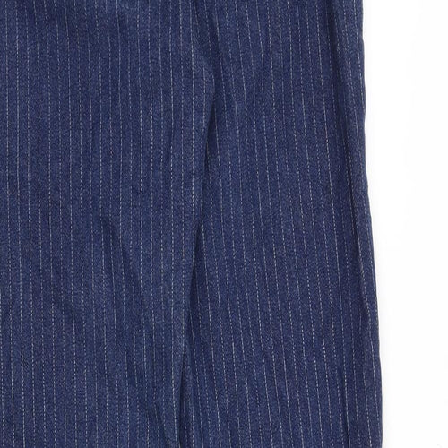Topshop Womens Blue Cotton Tapered Jeans Size 28 in Regular Zip