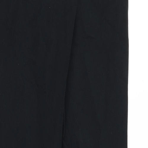 Marks and Spencer Womens Black Cotton Straight Jeans Size 12 Regular Zip